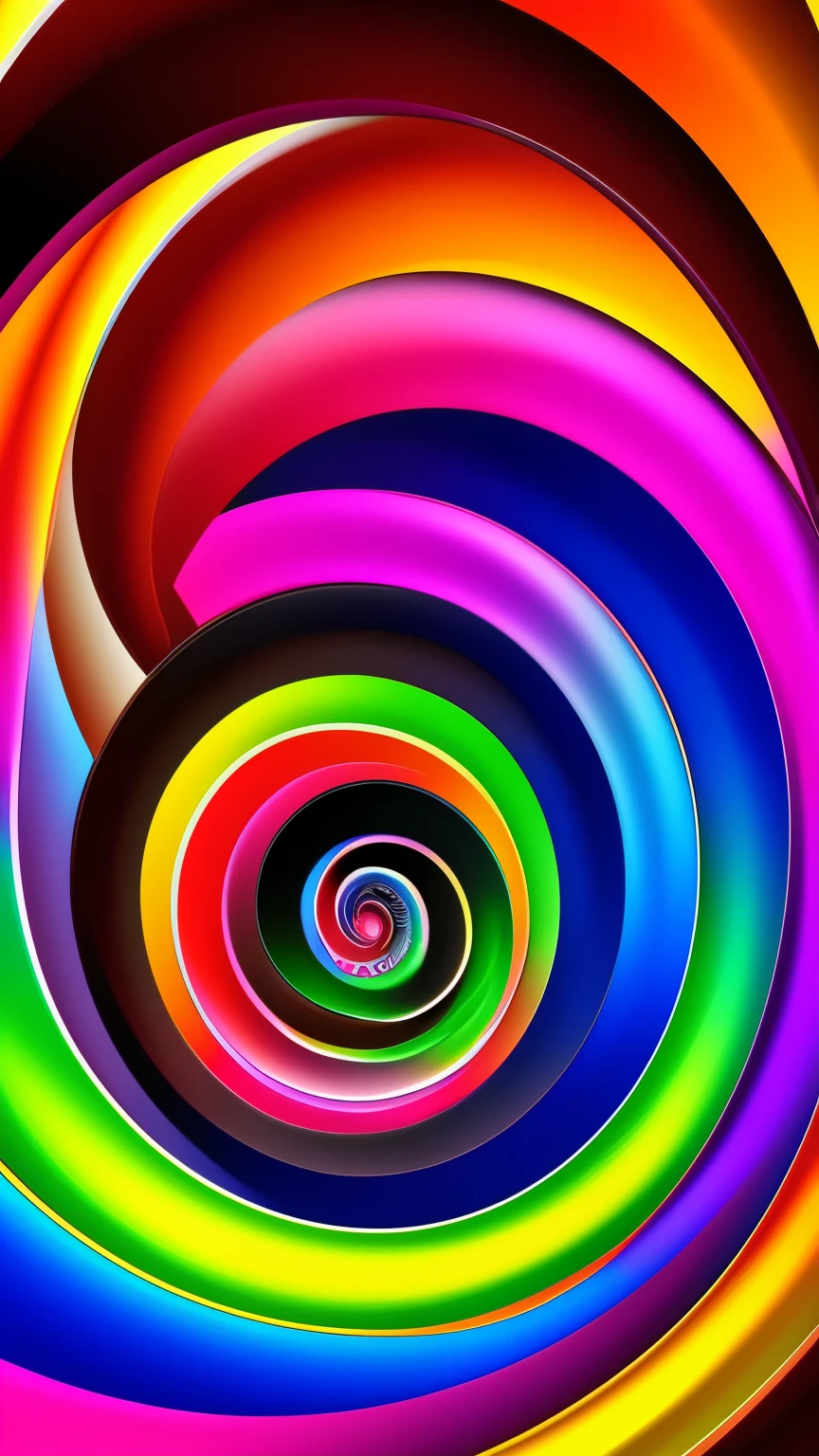 Color Spiral: A spiral in constant motion, where vibrant tones like pink, orange, blue and green mix and transform, following the pulsating rhythm of the music.