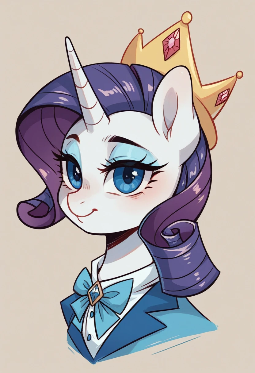 Manny el mamut y rarity al unicornio