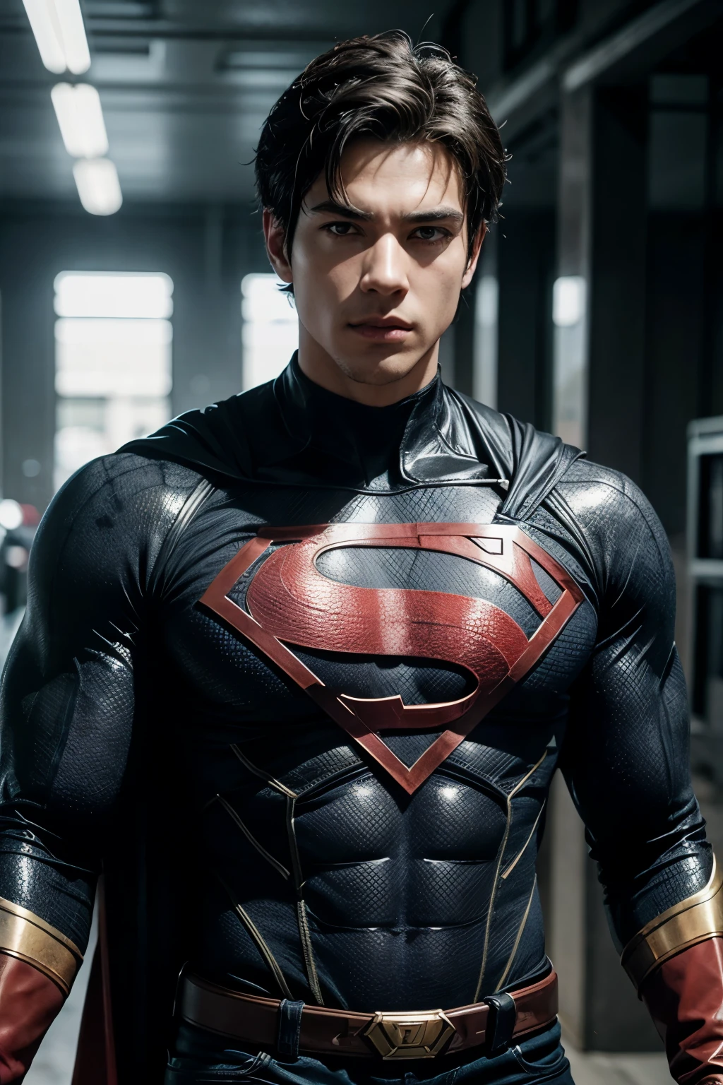 create a male super hero with black appearances