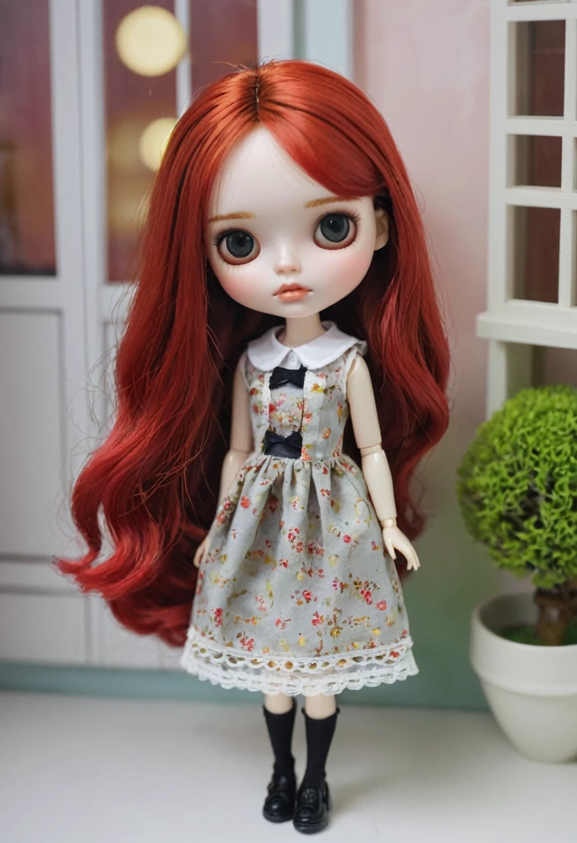 Blythe doll with red hair