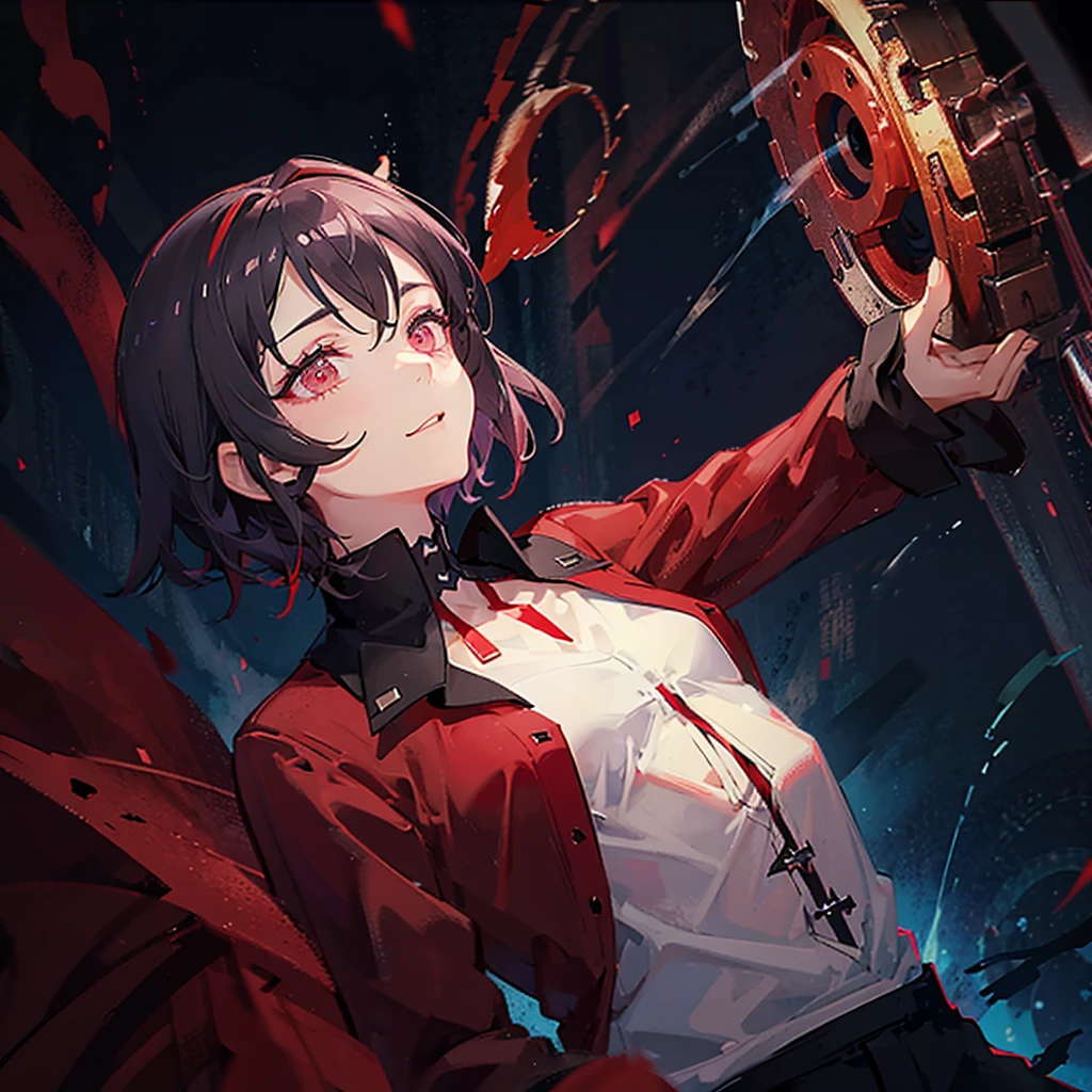 dark red background, hallucinogenic effects, sao, written &#39;Kenny