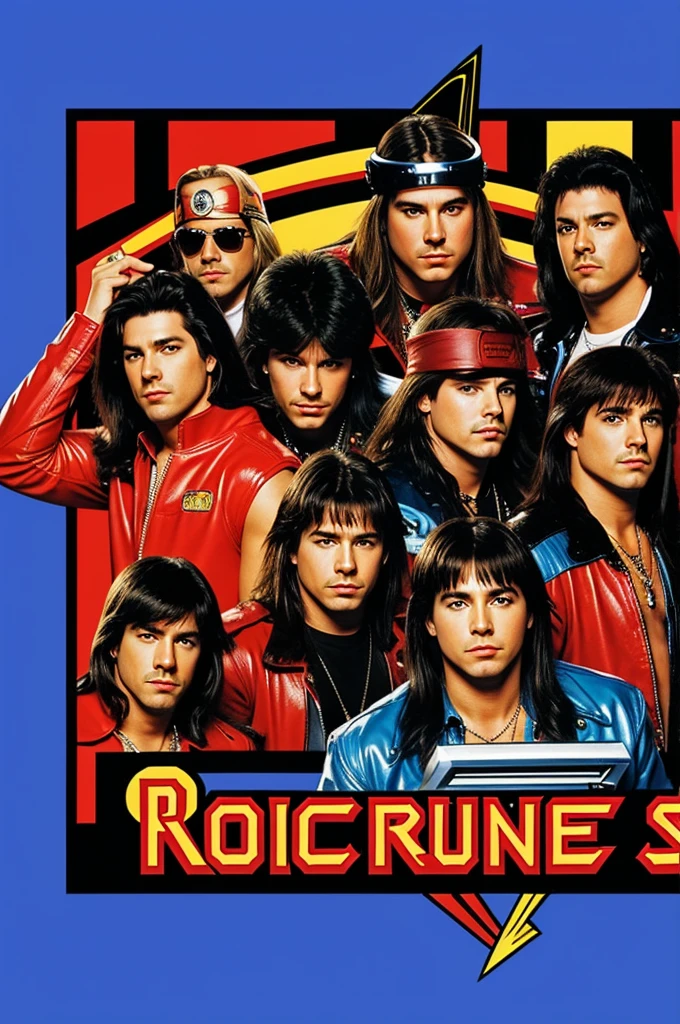 Make me a logo for 80s-90s style band called Rocket Queen