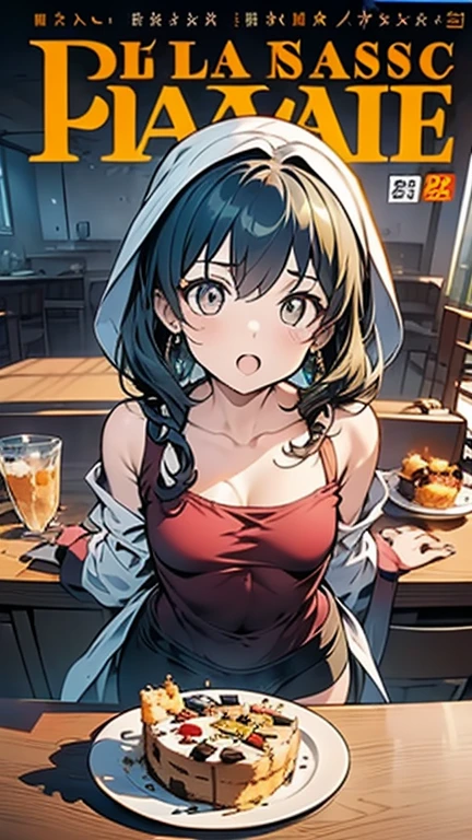 (Small breastss:1.3), (Firm breasts:1.1), (Pointed Chest:1.0), (Pudding cake magazine cover:1.3),(From above:1.0),(From the side:0.9),masterpiece, One girl, Great cleavage:1.1, Narrow waist, BIG ASS, Raised to be sexy, Small breasts: 1.3, Posing and showing off cleavage:1.2、alone, Open your mouth, cute beer glass cute grass,Black Hair, Dark green eyes, dress, Exposing shoulders, jewelry, clavicle, Side Lock, hair band, Earrings, indoor, Off the shoulder, sweater, Put your arms behind your back, plant, short hair and long locks, gild hair band, sweater dress:1.2, off-shoulder sweater, red sweater, Dark Gorgeous Hair, Big side hair, Very long side hair,Rendered (masterpiece: 1.2, highest quality), and (Ultra-high resolution) And exquisite (Depth of written boundary). This masterpiece is not only visually stunning but also tells,Cooking in the classroom kitchen ,View Viewer,