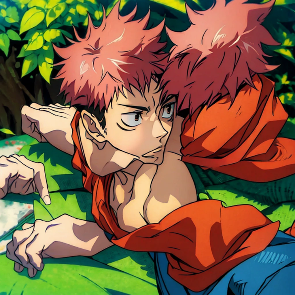 Knotweed Yuji yuji_itadori\(Jujutsu Kaisen\) Upper body naked