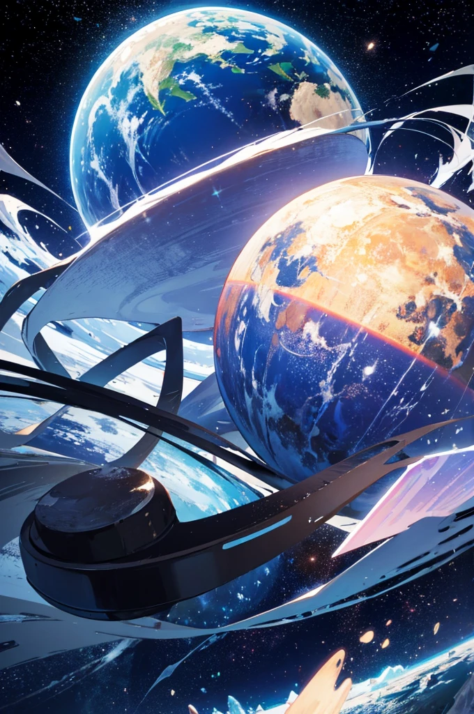 isolated earth planet, full view of planet, no characters, planet, space, outerspace, astronomy