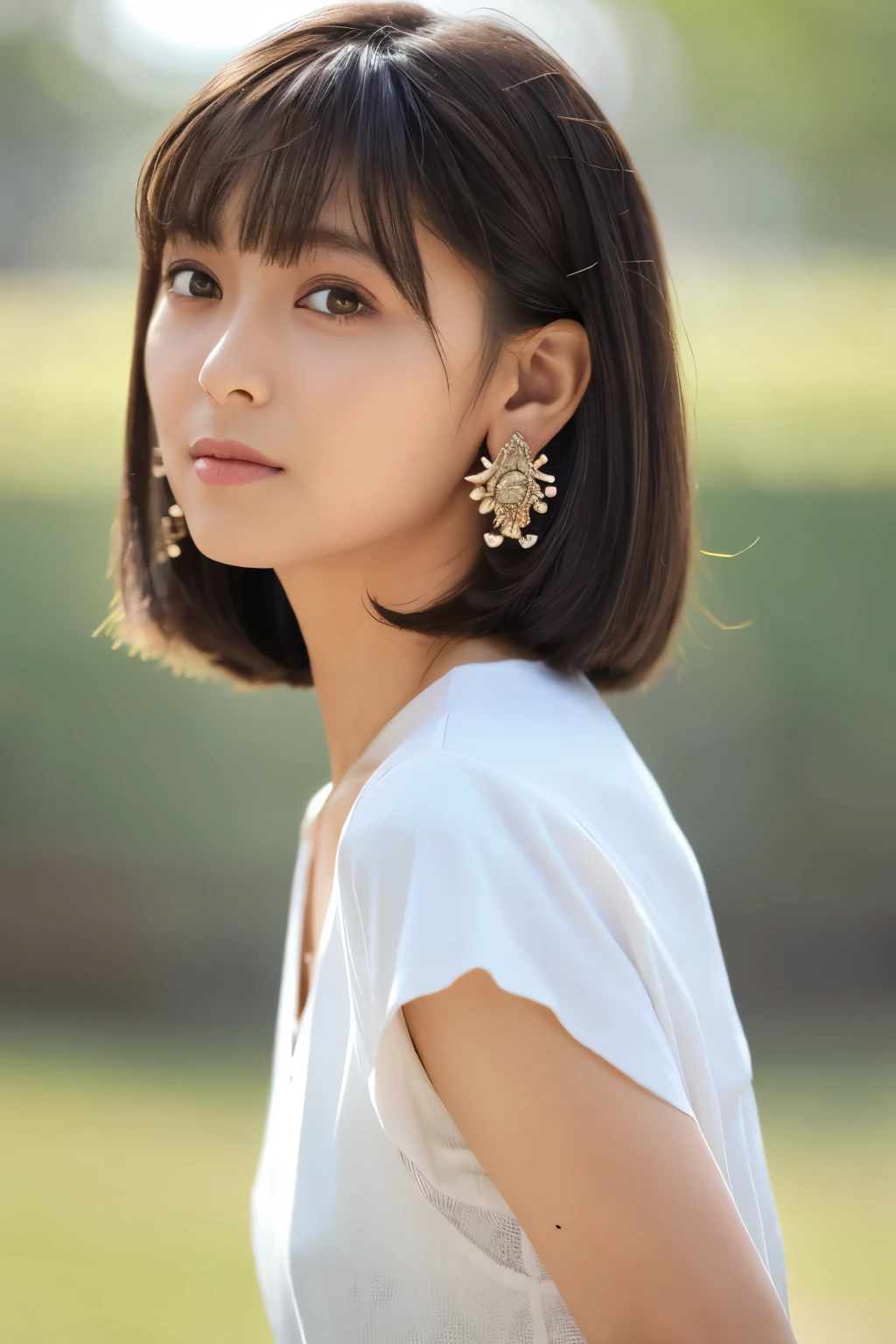 (8k, RAW photos, top quality, masterpiece: 1.2), ultra detailed, super resolution, (real photos: 1.37), portraits, high definition RAW color photos, professional photos, official art, highly detailed CG Unity 8k wallpapers, beautiful Japanese woman, {30|40} years old, highly detailed faces, Highly detailed eyes, highly detailed skin, Highly detailed nose, Highly detailed mouth, Perfect anatomy, Highly detailed background, Highly detailed clothing, One Girl, housewife, realistic body, white skin, radiant skin, slender body, very thin waist, handsome body, brown hair, {short|long} hair, (blunt bangs:1.2), cute face, slight smile, Realistic Face, outfits with a daring design, Earrings, Camera Gaze, Cowboy Shot, Standing Figure, Dynamic Lighting,