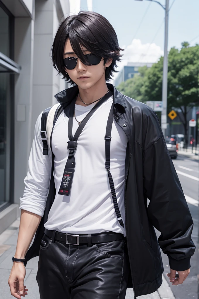 Male anime character blind in one eye