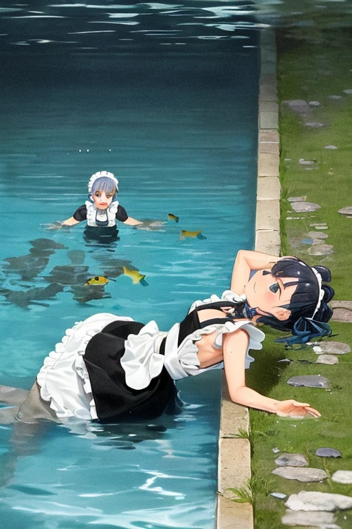 (Super best quality)(Highest quality)(Attention to detail)
Maid clothes, White apron, Headband, (Fashionable clothes)
Gothic Dress, ribbon, Maid clothes, (白と黒のMaid clothes)黒ドレスWhite apron
In the water, (Waterlogged), swimming, Side angle, In the water, Pool
((Even my clothes are wet 1.1))((Even my clothes are soaked in water)), (Water drop 1.1), ((Deep water depth)) ((Deeply immersed))
((Maid clothesで泳いでいる女性, Swimming, Lying in the water))dive, Diving Blue Eyes, Cat ear, tail, cute, The best smile, Water droplets all over the body((全身にWater drop 1.1)), Long, Water drops on my arms, Water drips from the clothes, Small breasts, Less exposure, ((Swimming in the sea, crawl, Breaststroke)), swim, Dive, Spreading my whole body