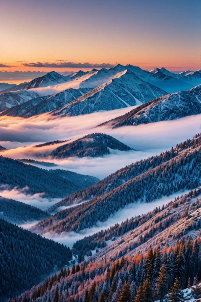 dawn in the mountains 