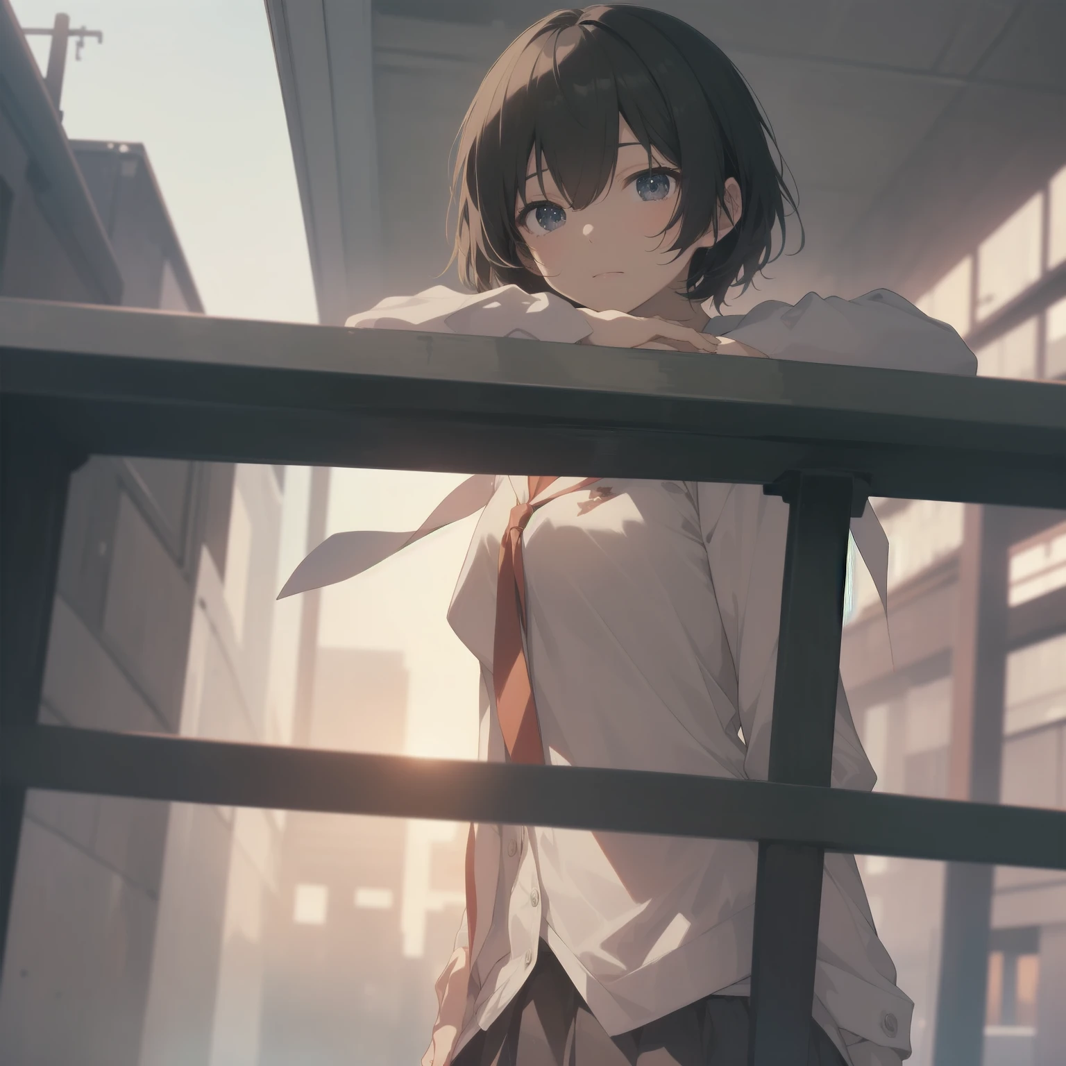 ultra-absurdres-Top quality by artist God, ultra-detailed, high resolution, anime moe artstyle, best anime 8k konachan wallpaper, pixiv contest winner, pool:2810, perfect anatomy,break, 1girl, (Please draw a girl walking sleepily to school alone. )break,(Solo,little female, 13-year-old:1.3),Full limbs, complete fingers,a junior high school student, (very short hair), short cut, flat chest, , small butt, small black eyes, beautiful detailed eyes, well-proportioned iris and pupils, expressive eyes, highres detailed hair, soft expression, salor school_uniform, sailor collar, serahuku, bow, pleated skirt,(Detailed Lighting), (Detailed background), in the School commute route. break,super detailed skin, Best cinematic lighting powered by famous artist, 8k,beauty illustration,photoshop_(medium),very aesthetic,break,((artist:sincos )), artist:clamp ,artist:carnelian ,artist:kantoku ,