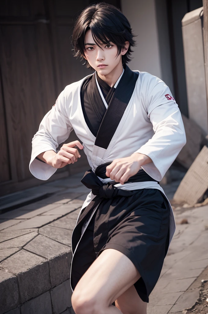 Jujutsu style anime boy