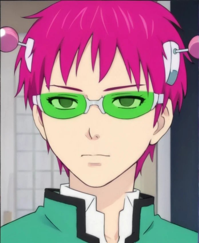 A man with fusia hair