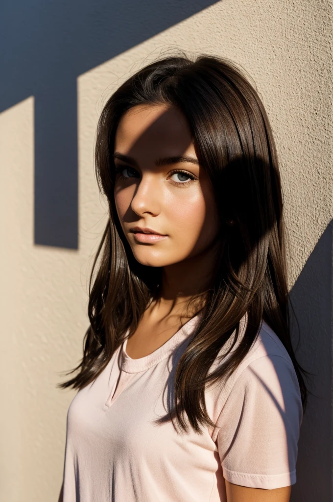 Make a shadow of a brunette girl