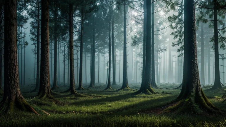 a mysterious forest full of trees and vegetation, 8k high quality, a mysterious dark human figure among the trees, realistic, photorealistic, photo-realistic:1.37, ultra-detailed, masterpiece:1.2, HDR, UHD, studio lighting, physically-based rendering, vivid colors, dramatic lighting, moody atmosphere, cinematic, fantasy, dark fantasy