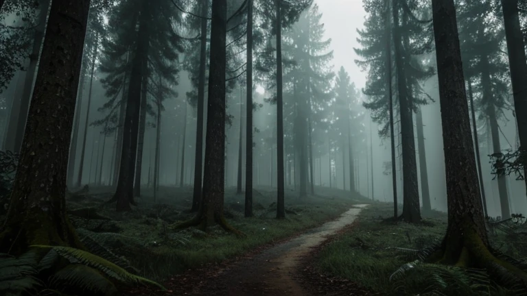 a mysterious forest full of trees and vegetation, 8k high quality, a mysterious dark human figure among the trees, realistic, photorealistic, photo-realistic:1.37, ultra-detailed, masterpiece:1.2, HDR, UHD, studio lighting, physically-based rendering, vivid colors, dramatic lighting, moody atmosphere, cinematic, fantasy, dark fantasy