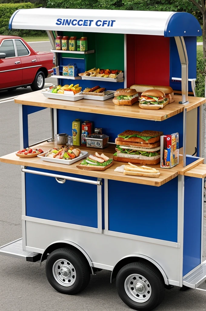 sandwich cart, tuned with anime girls
