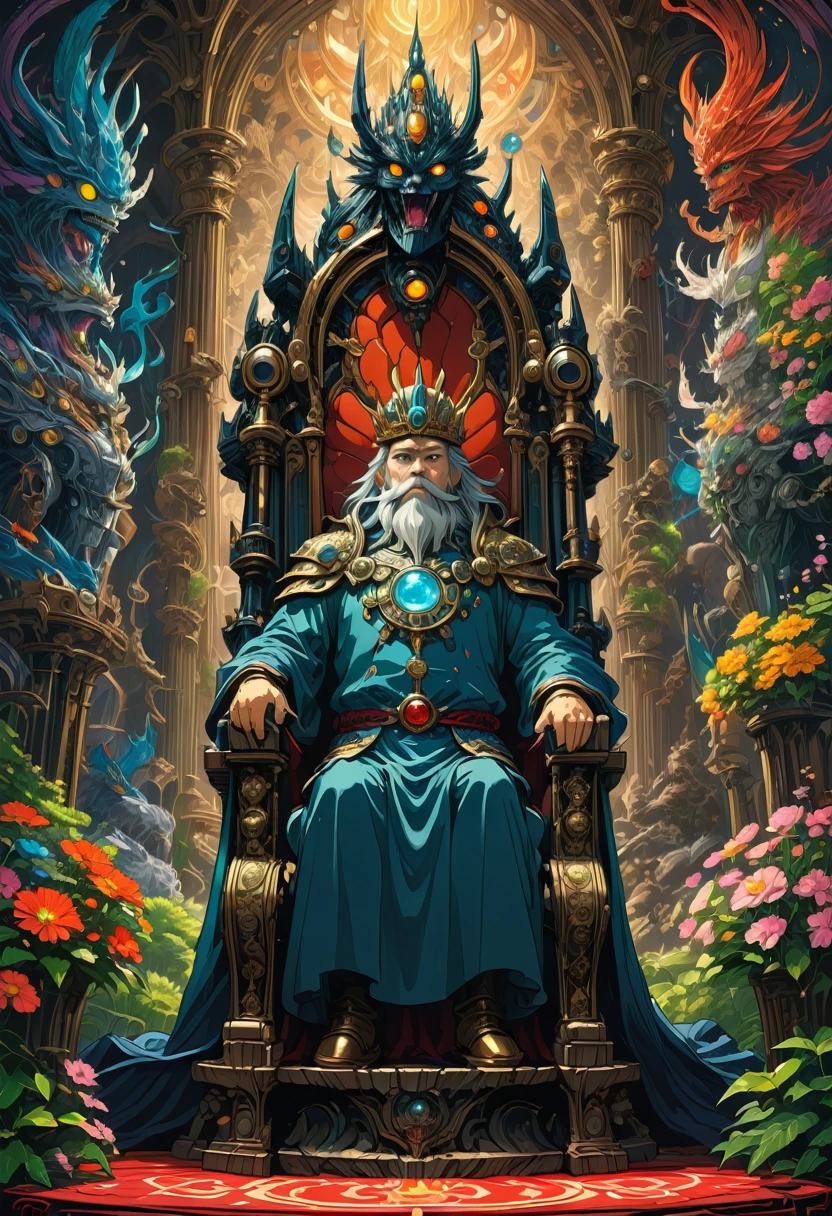 Throne of Power, full body, by Studio Ghibli, best quality, masterpiece, very aesthetic, perfect composition, intricate details, ultra-detailed