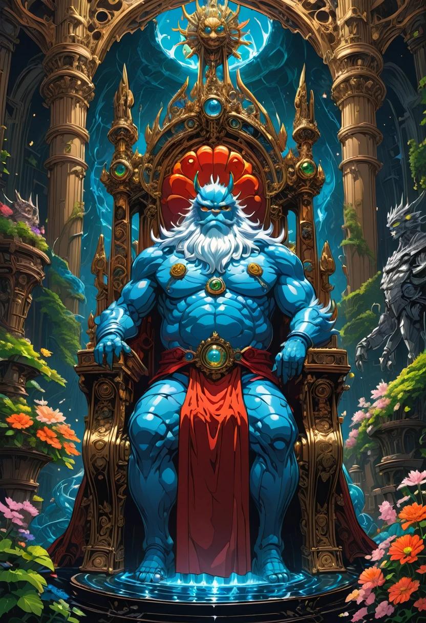 Throne of Power, full body, by Studio Ghibli, best quality, masterpiece, very aesthetic, perfect composition, intricate details, ultra-detailed