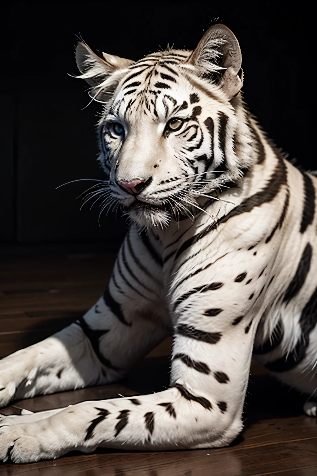 white tiger hyena