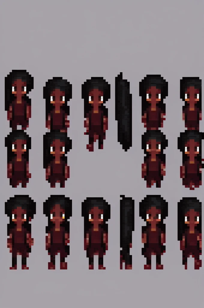woman in a survival horror black hair