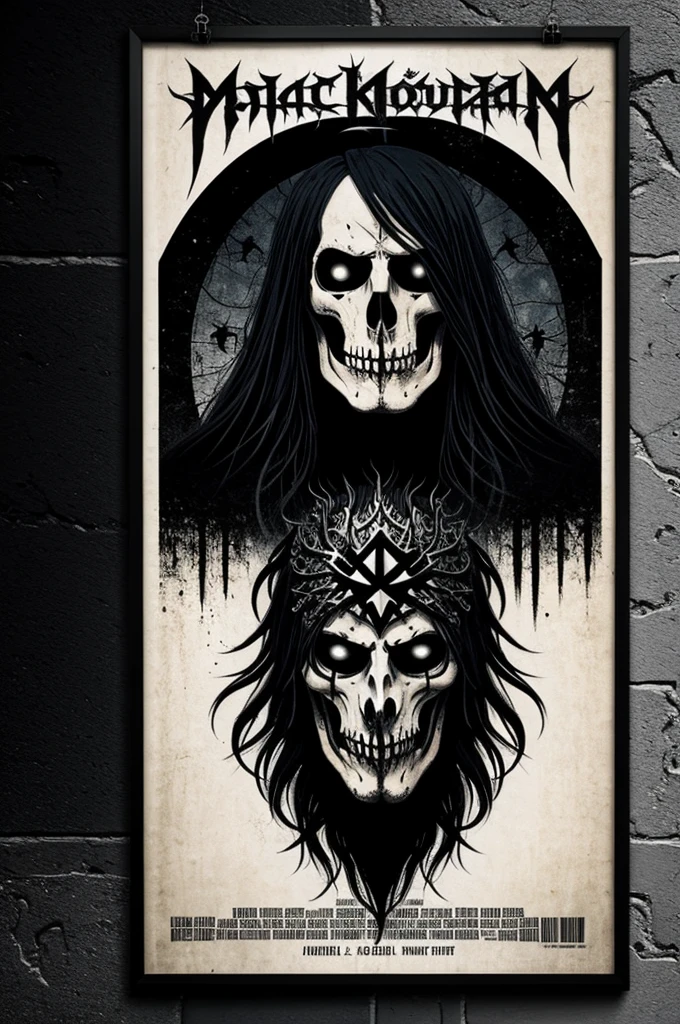 Black metal concert poster autism is the concept image