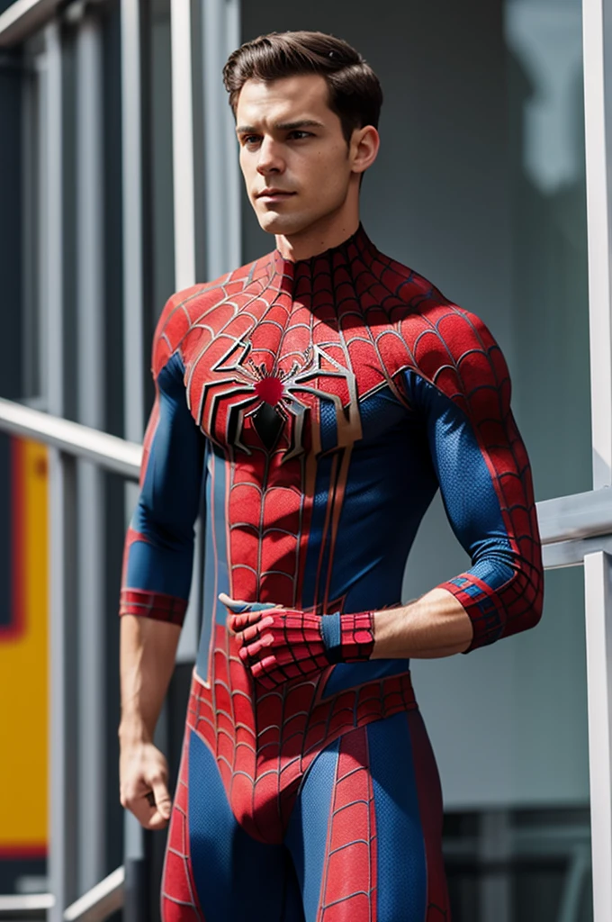Generate a set of matching colors and a spiderman suit