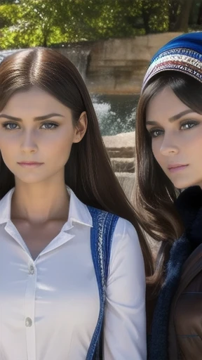 group of Russians womans focus on face.