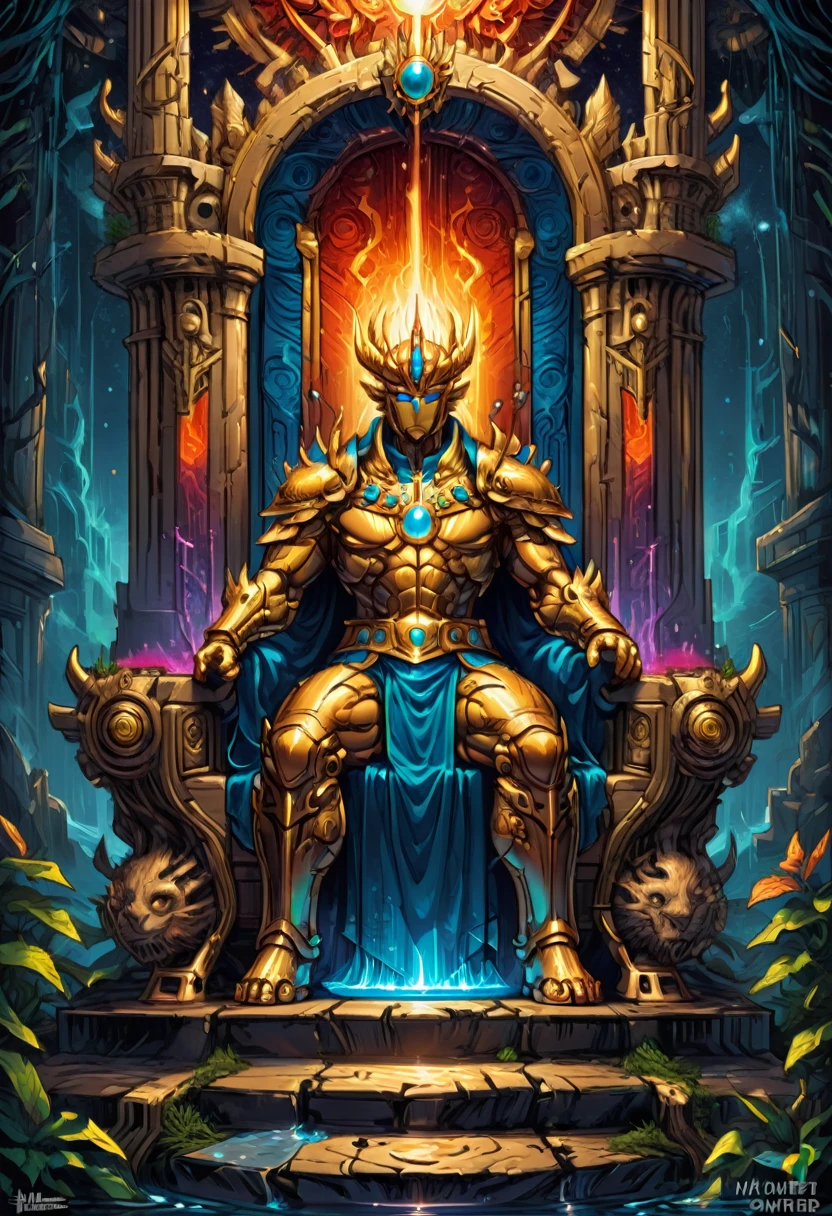 Throne of Power, full body, by dan mumford, best quality, masterpiece, very aesthetic, perfect composition, intricate details, ultra-detailed
