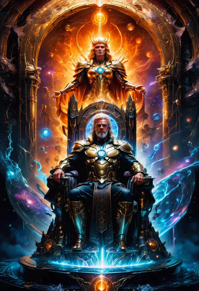Throne of Power, full body, by Drew Struzan, best quality, masterpiece, very aesthetic, perfect composition, intricate details, ultra-detailed