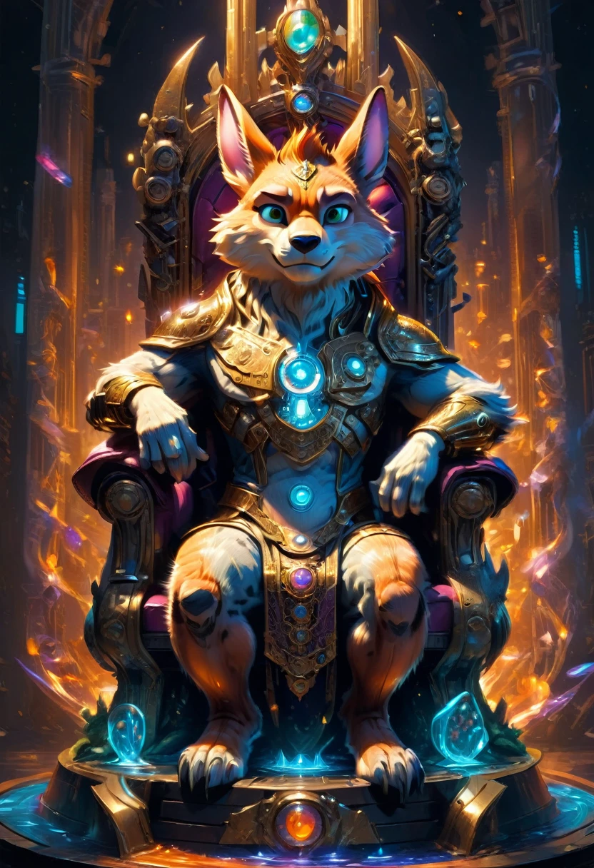 Throne of Power, full body, by Zootopia, best quality, masterpiece, very aesthetic, perfect composition, intricate details, ultra-detailed