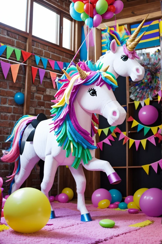 unicorn hitting piñata 