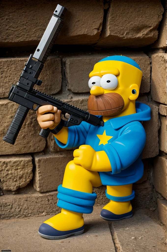 Bart simpsomp con una arma