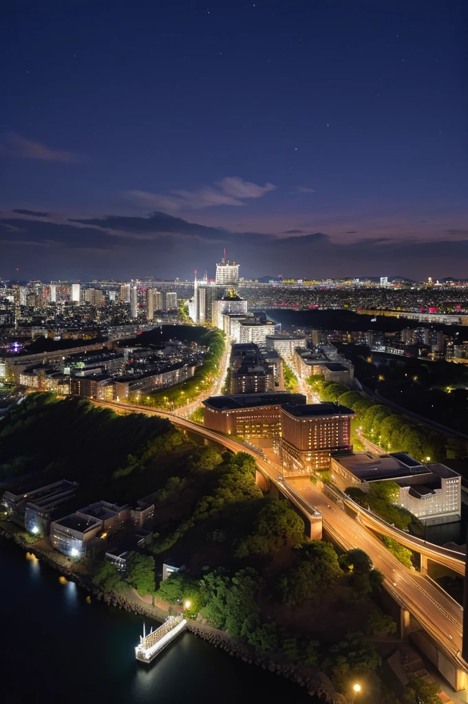 Edo Castle Town at Midnight、From there, a giant 15m skeleton towers over the town.