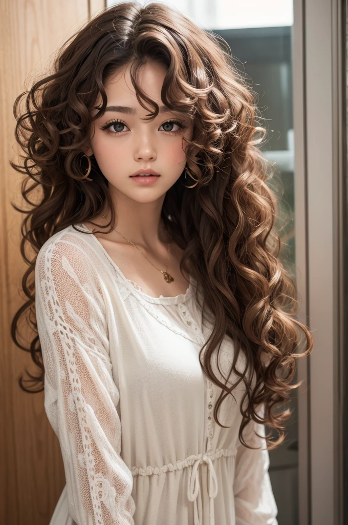 with curly hair