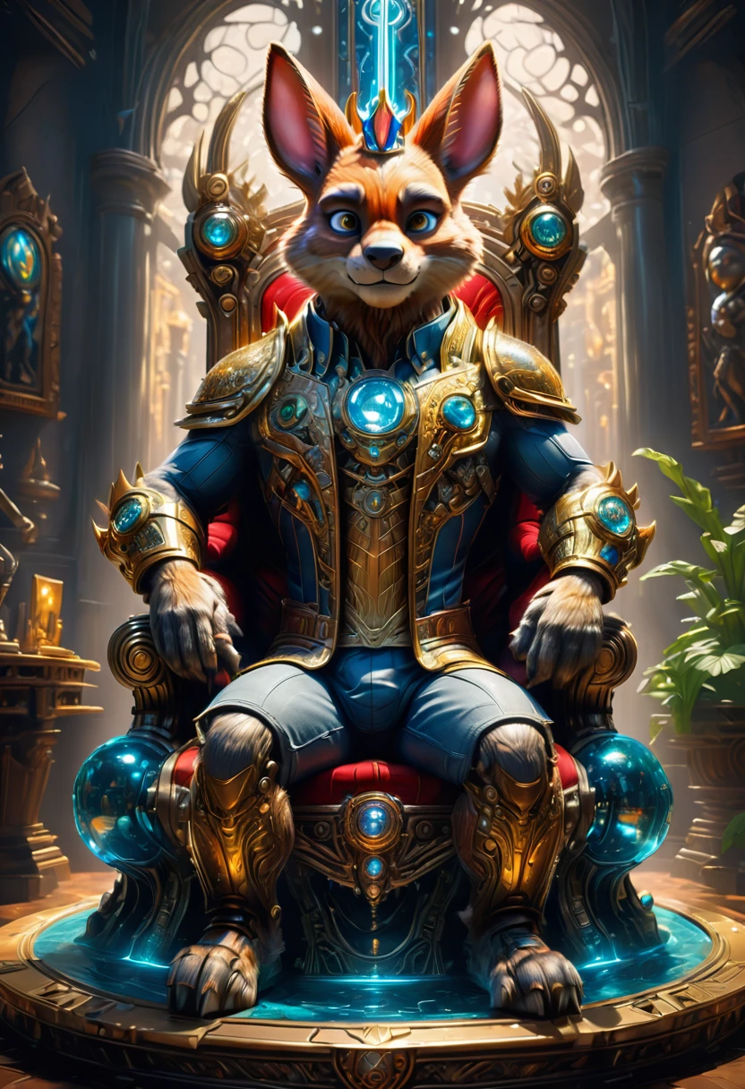 Throne of Power, full body, by Zootopia, best quality, masterpiece, very aesthetic, perfect composition, intricate details, ultra-detailed