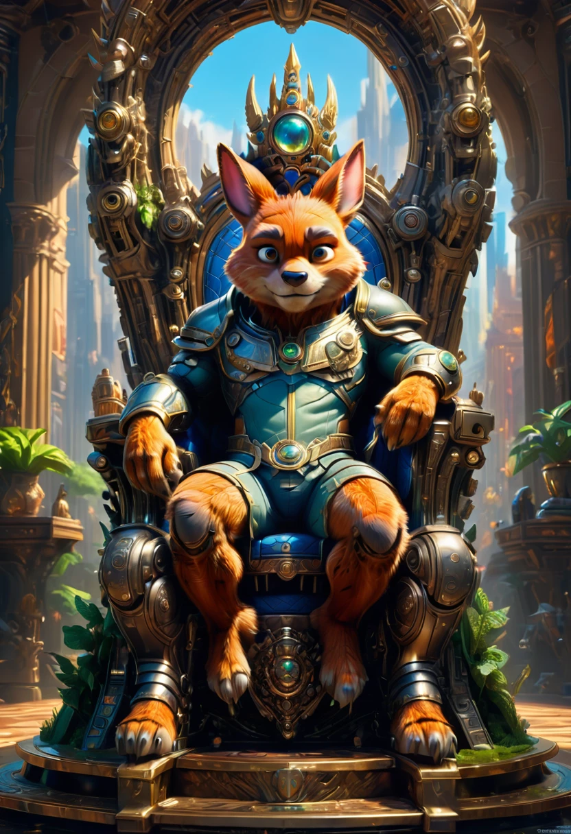 Throne of Power, full body, by Zootopia, best quality, masterpiece, very aesthetic, perfect composition, intricate details, ultra-detailed