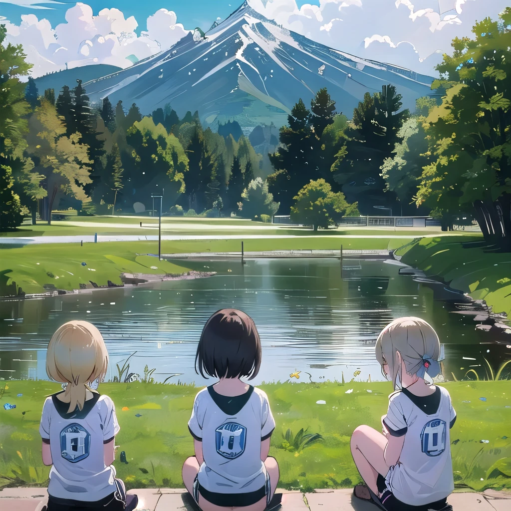 8--old、tty girl、Naughty sleepover、Embarrassing appearance、Hail without hail、Beautiful training camp background, Four Girls,
