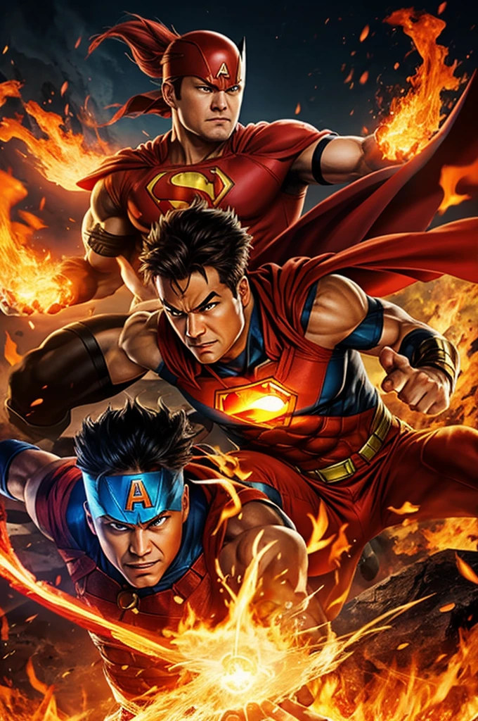Create a fire element super heroes