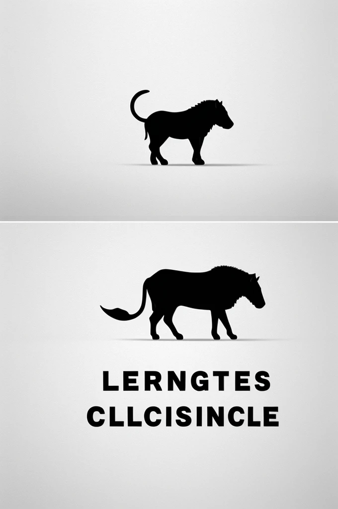 SIMPLEANDELEGANT LOGOS Generate a simple and elegant logo that represents the silhouette of [lazy animal], text &quot;[slow]” using a minimalist approach with clean lines, using only color [cream]
in a background [White].