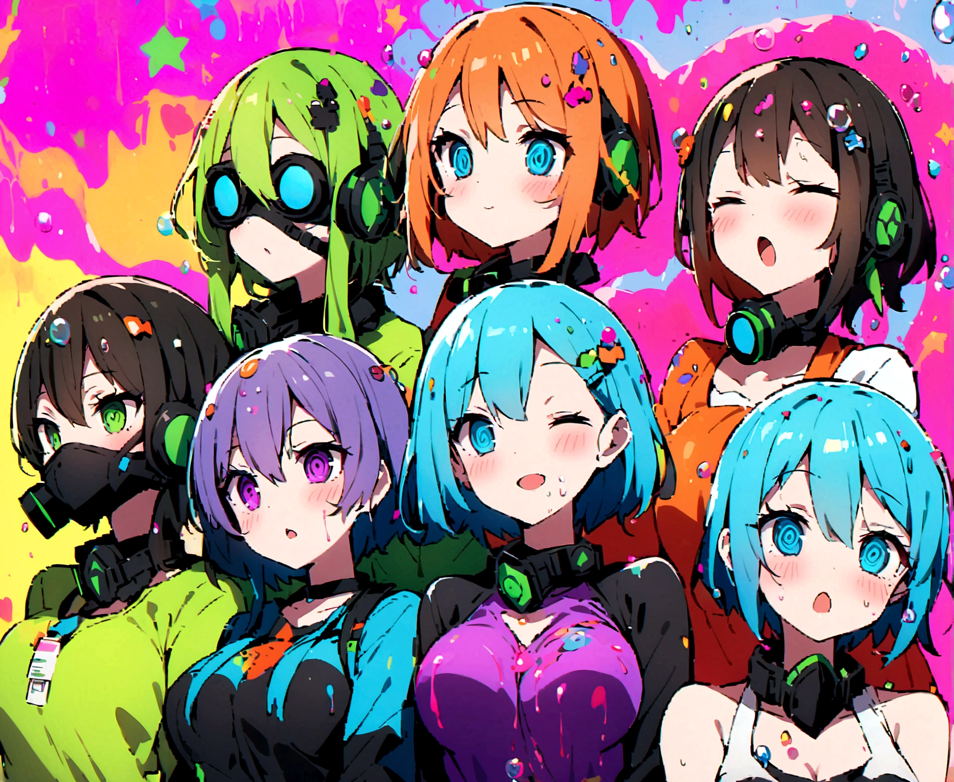 score_9, score_8_up, score_7_up, source_Busty MILF sleeps in colorful culture fluid、respirator、Swirling Eyes、🌀、Human body modification、Mental pollution、Hypnosis、Hollow Eyes、Lethargic eyes、Multiple Personality、Bubble、whole body、