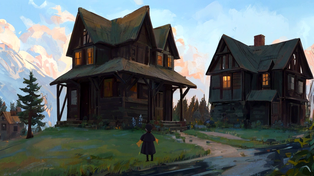 once upon a time, In a small village, A mysterious house on a hill. The children of the village called him "Haunted house" For no one dared to approach it, Except for the most intrepid explorers.