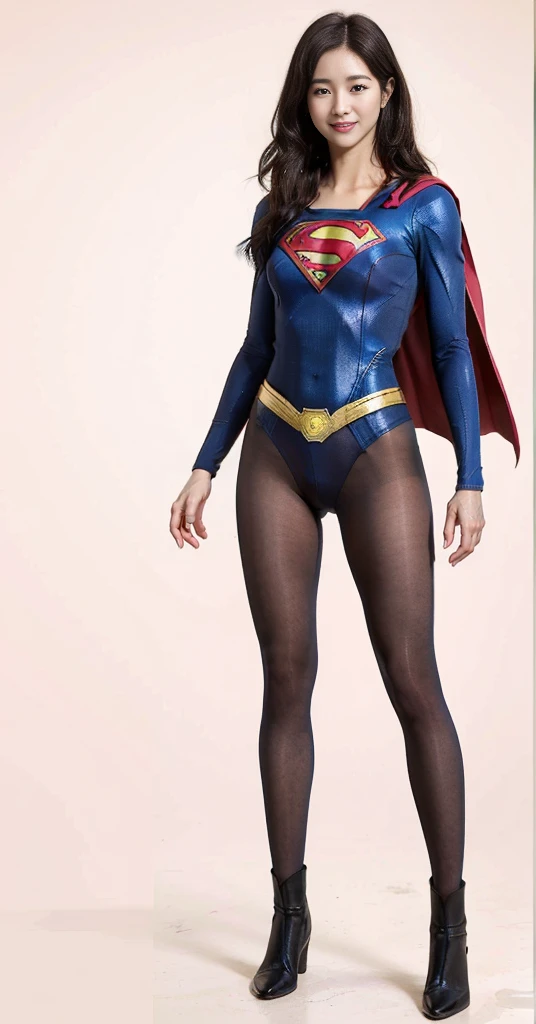 No background、(((Beautiful legs in black tights.)))、(((Legally express the beauty of your smile)))、((((Make the most of your original images)))、(((Supergirl Costume)))、(((Beautiful very short hair)))、(((suffering)))、(((Please wear black tights....、Wear red boots)))、((Best image quality、8K))、((Highest quality、8K、masterpiece:1.3))、(((Preserve background )))、Sharp focus:1.2、Beautiful woman with perfect figure:1.4、Slim Abs:1.2、Wet body:1.5、Highly detailed face and skin texture、8K