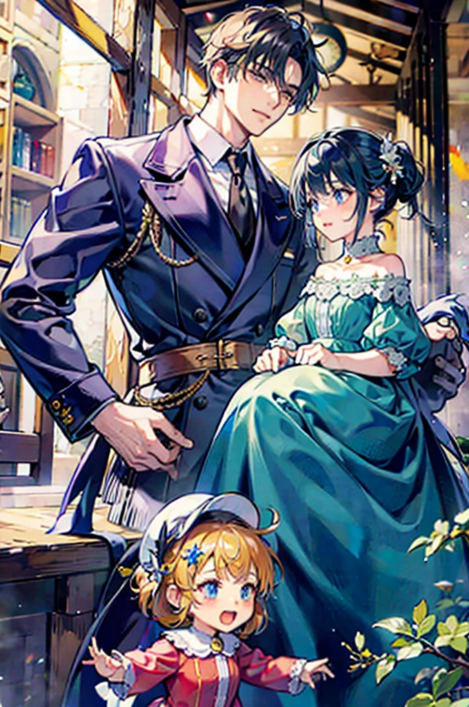 nobility, husband and wife, children