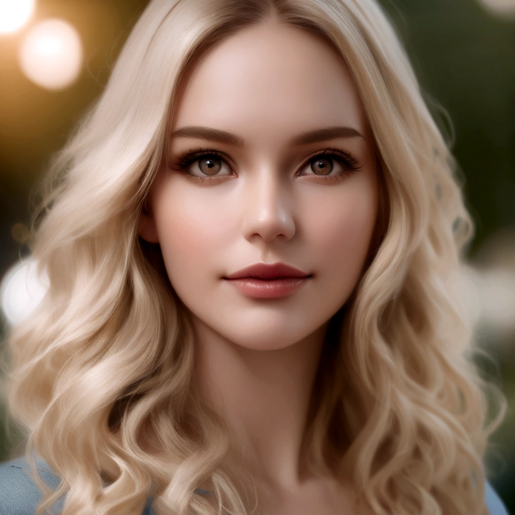 taken with phone camera medium shot selfie of a beautiful woman with long blond, slightly wavy hair, natural looks, ultra sharp focus, realistic shot, hyperrealistic, photorealististic