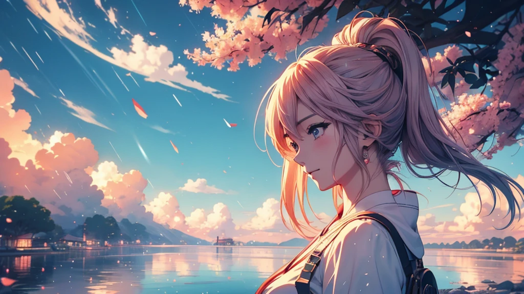 far awayにヘッドホンを着けた女性, Anime Style 4 k, anime wallpaper 4k, anime wallpaper 4k, 4k anime wallpaper, anime art wallpaper 4k, anime art wallpaper 4k, Anime Style. 8K, Anime atmosphere, , Ultra HD Anime Wallpaper, Anime Art Wallpaper 8K, Anime Background,landscape、far away、music、rain