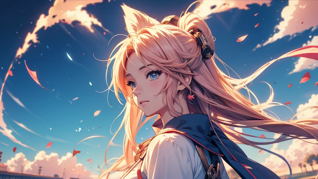 far awayにヘッドホンを着けた女性, Anime Style 4 k, anime wallpaper 4k, anime wallpaper 4k, 4k anime wallpaper, anime art wallpaper 4k, anime art wallpaper 4k, Anime Style. 8K, Anime atmosphere, , Ultra HD Anime Wallpaper, Anime Art Wallpaper 8K, Anime Background,landscape、far away、music、noon