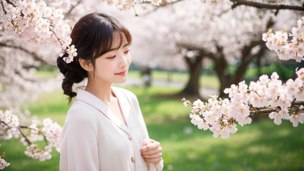 Highest quality, cherry blossoms, spring, Breeze