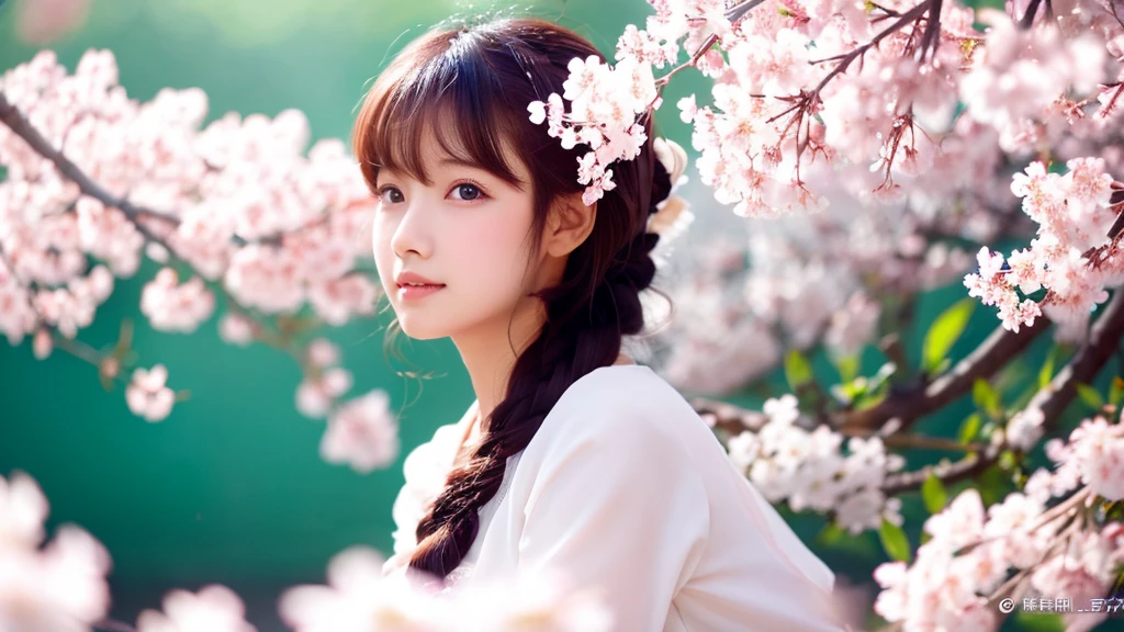 Highest quality, cherry blossoms, spring, Breeze, anime, background
