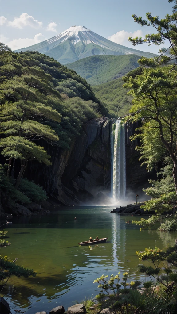 oil painting of a japanese environment
