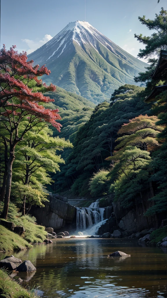 oil painting of a japanese environment